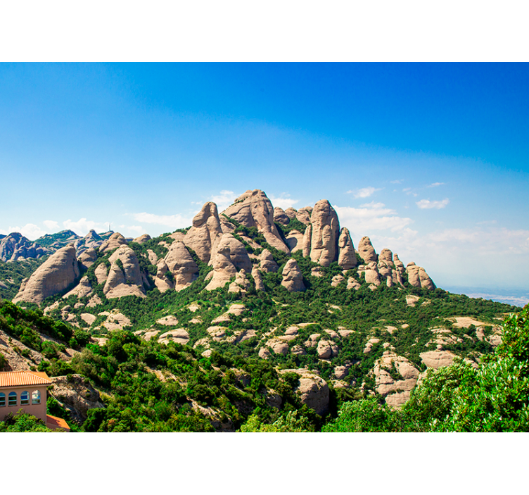 Mountainous Peaks View wall mural mountain - TenStickers