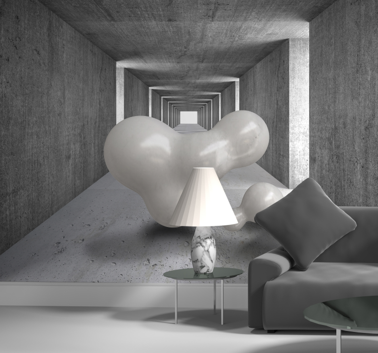 3D Abstract Forms abstract wall mural - TenStickers