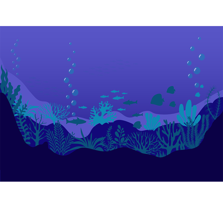 Under the sea sea wall mural - TenStickers