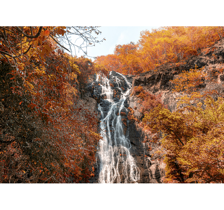 Autumn Waterfall Wall Mural - TenStickers
