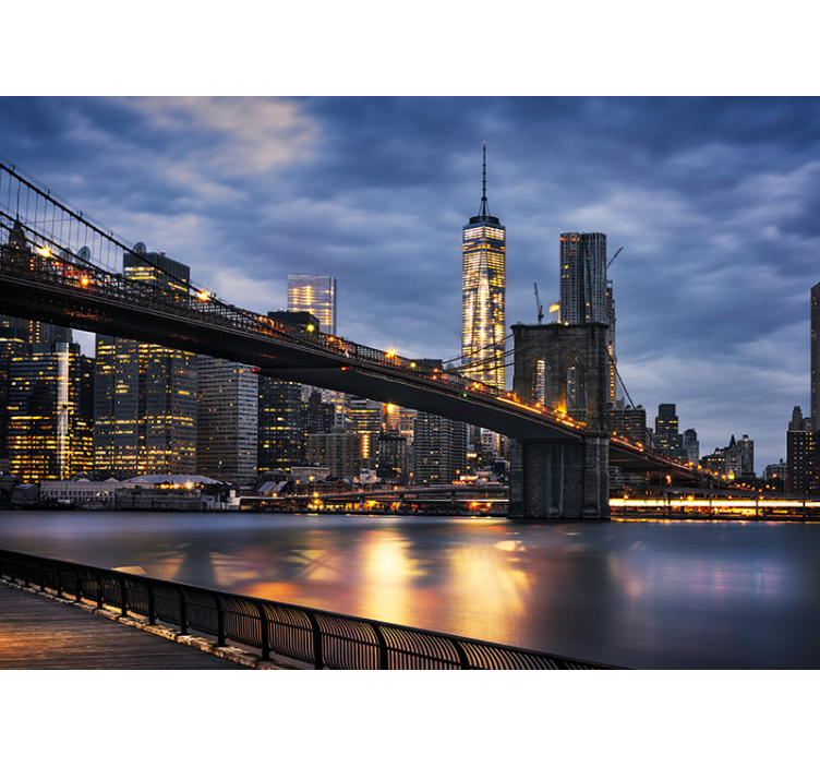Brooklyn Bridge Skyline wall mural new york - TenStickers
