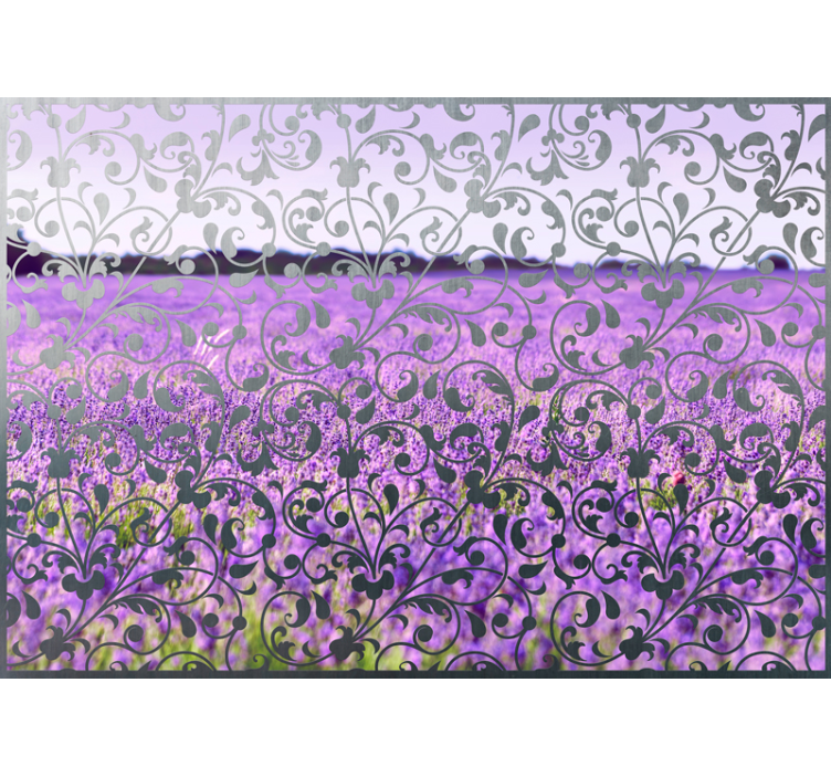 Flower wall mural lavender floral design - TenStickers