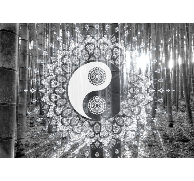 Zen wall mural yin yang mandala art - TenStickers