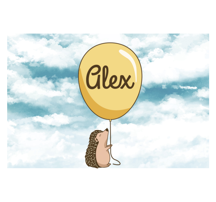 Porcupine with balloon and name Bedroom Murals - TenStickers