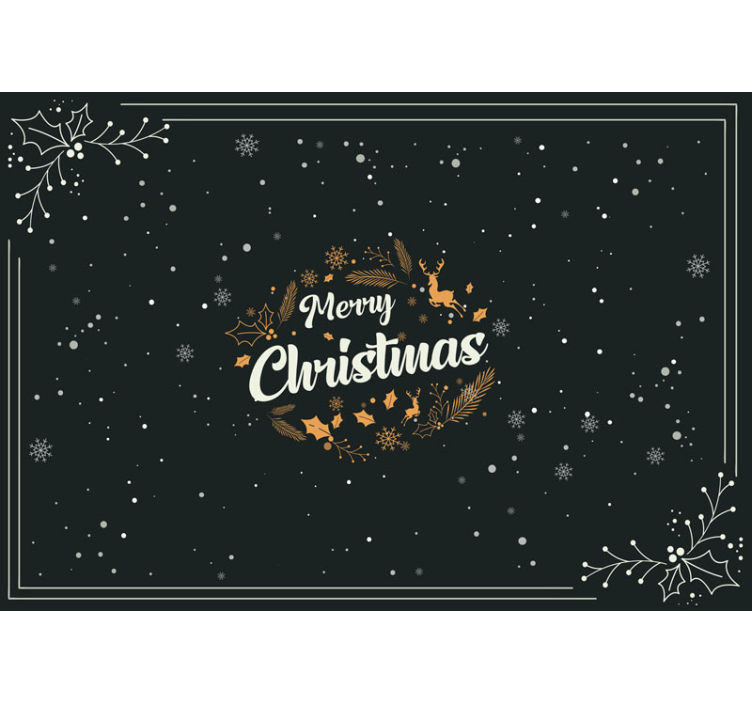 Merry Celebration Elements christmas wall mural - TenStickers