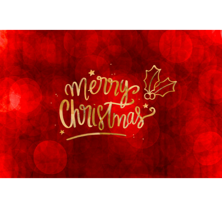 Festive Holiday Greeting christmas wall mural - TenStickers