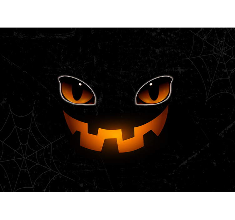 Frightful Halloween cat wall mural - TenStickers