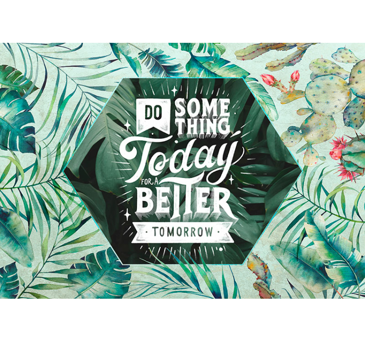 Quote wall mural motivational message art - TenStickers
