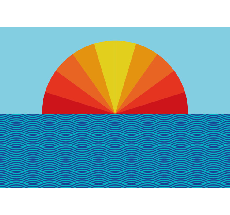 Radiant Horizon Design landscape wall mural - TenStickers