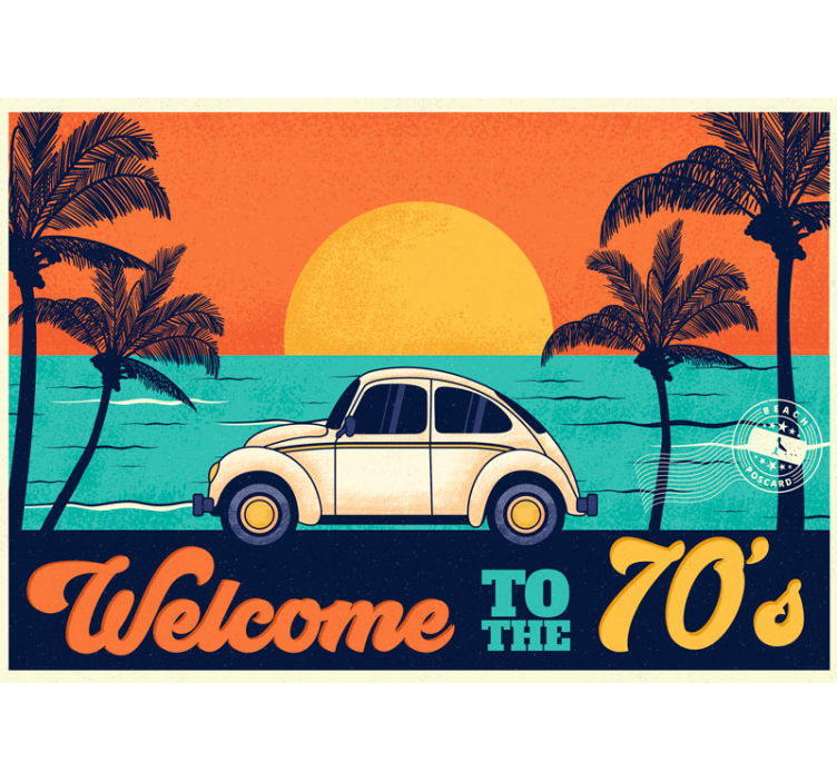 Classic Car Escape wall mural vehicle - TenStickers