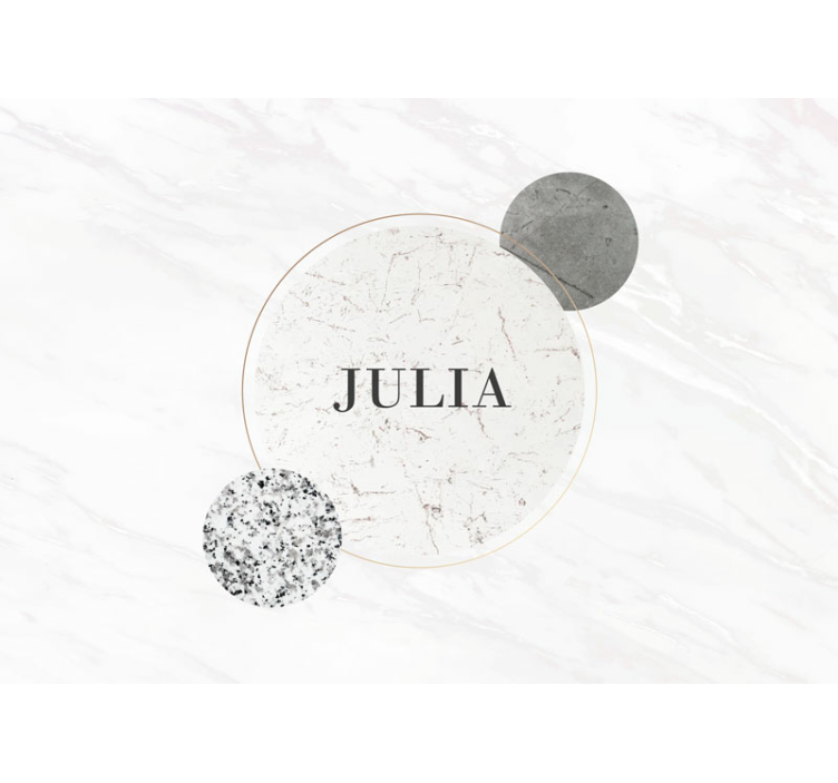 Marble with personalized text wall mural - TenStickers