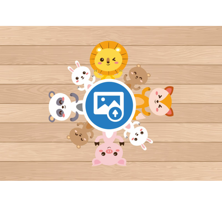 Playful animal friends animals wall mural - TenStickers