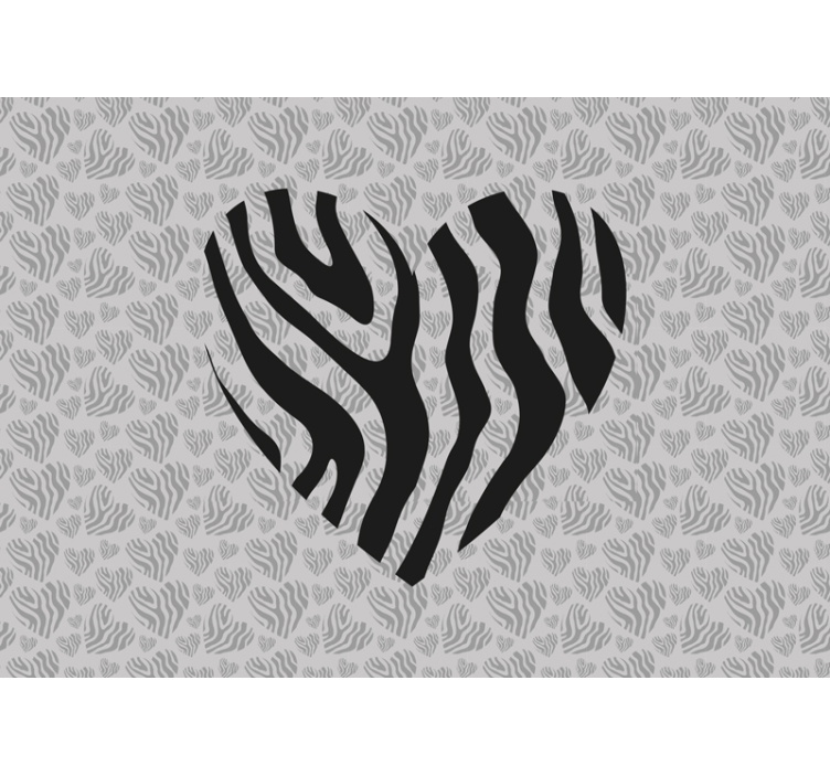 Animals wall mural zebra stripe design - TenStickers