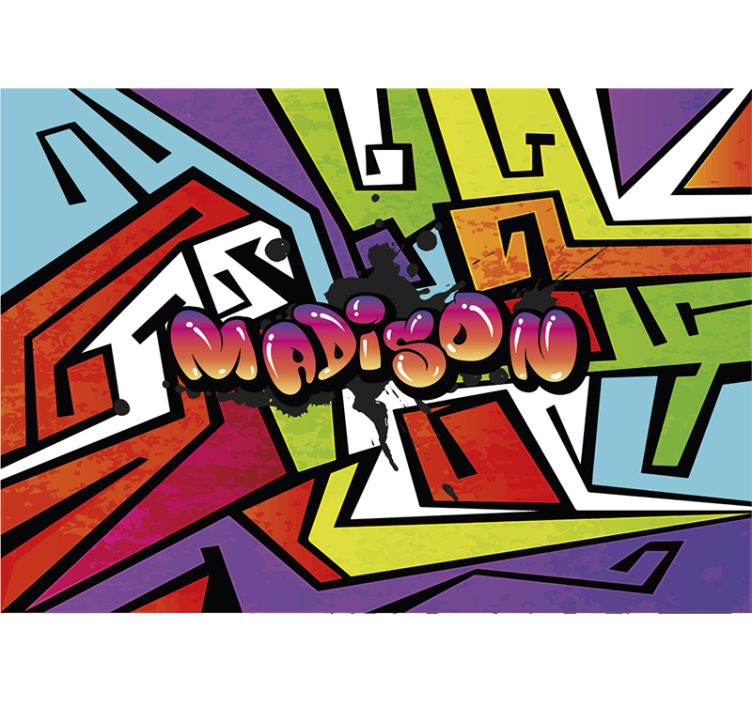 Graffiti wall mural vibrant urban art - TenStickers