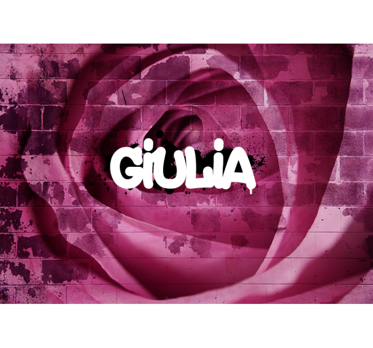 Personalised Floral Graffiti  custom wall mural - TenStickers