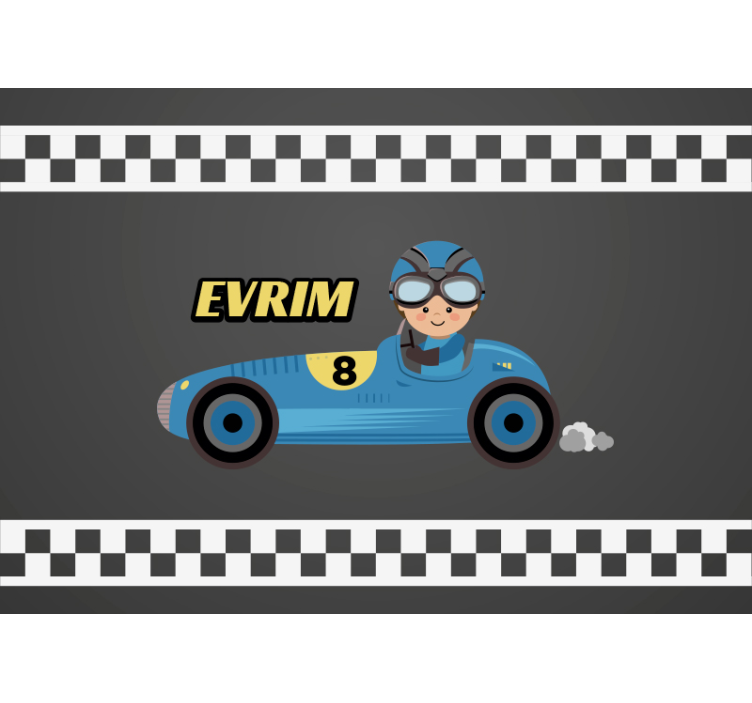 Cartoon Racing Car wall mural vehicle - TenStickers