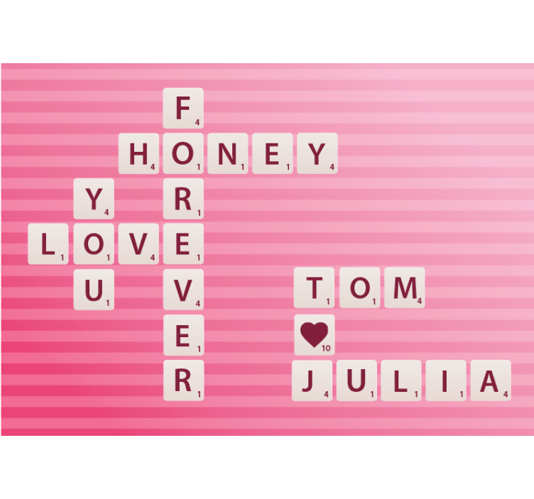 Personalized Love Message romantic wall mural - TenStickers