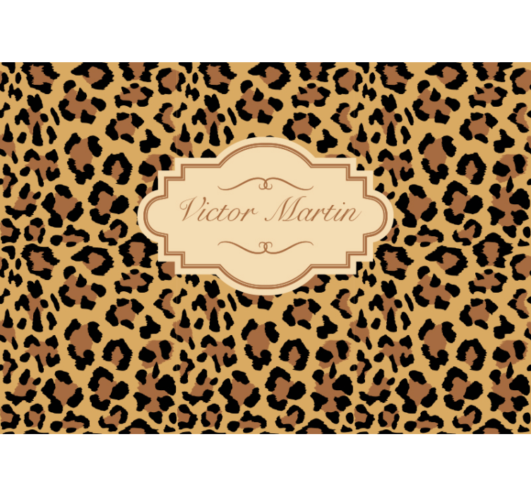 Leopard print personalised custom wall mural - TenStickers