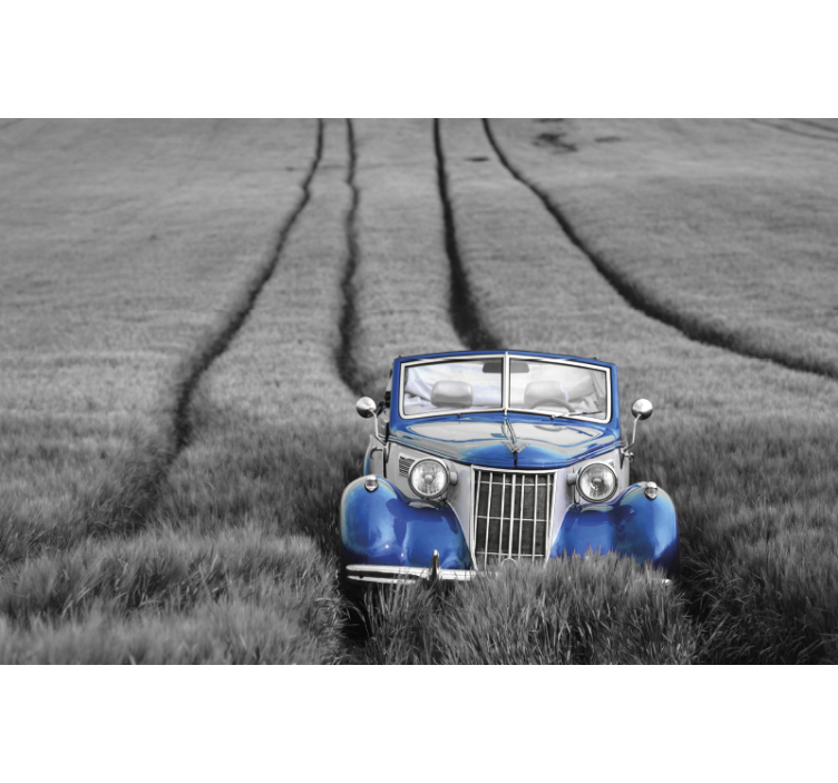 Classic Blue Car wall mural vehicle - TenStickers