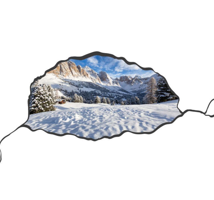Icy Mountain Scenery wall mural mountain - TenStickers