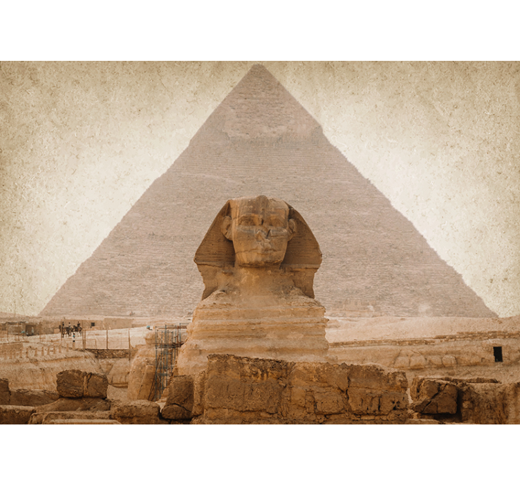 Pyramids and Sphinx city wall mural - TenStickers