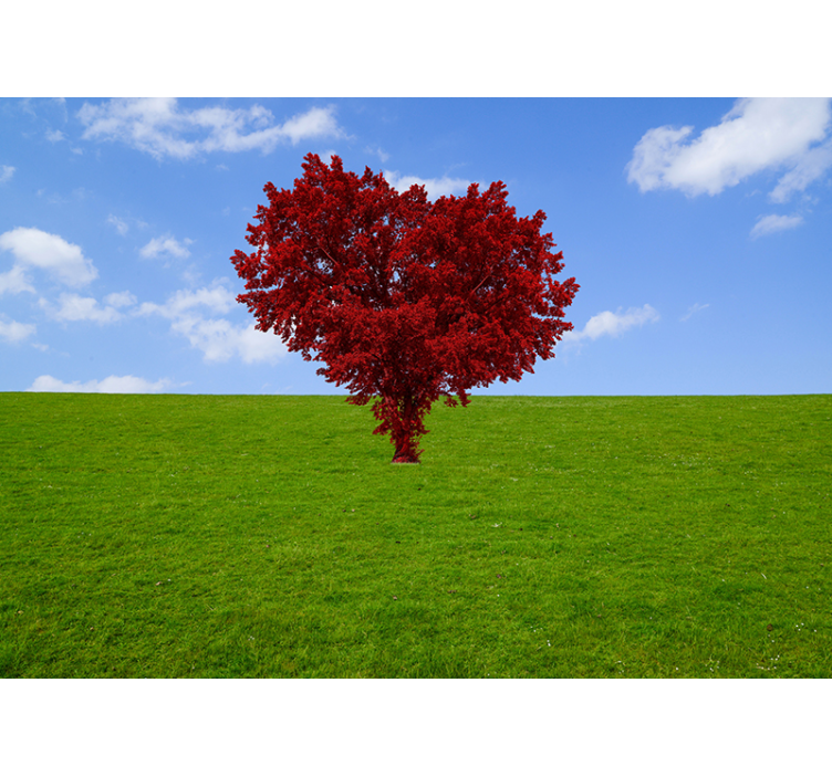 Heart shaped tree wall mural - TenStickers