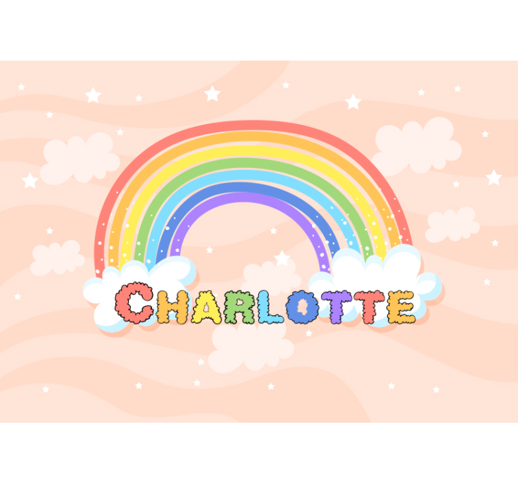 Childrens wall mural customized rainbow design - TenStickers