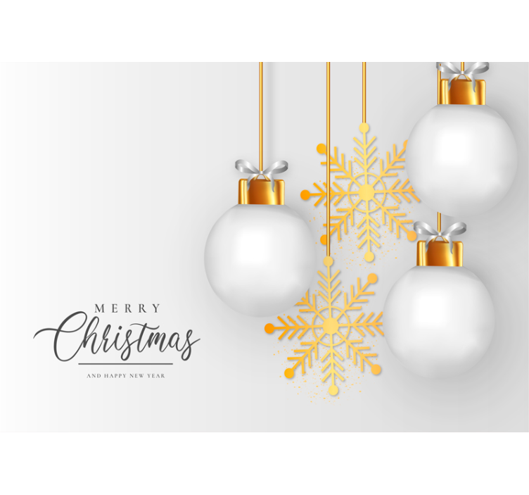 Christmas wall mural christmas ornament style - TenStickers