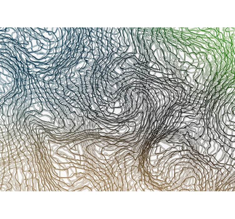 Organic Line Patterns texture wall mural - TenStickers