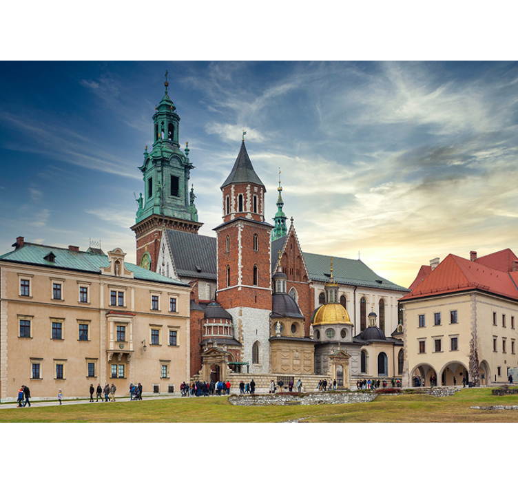 Kraków's Historic Skyline city wall mural - TenStickers