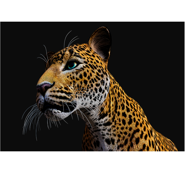 Animals wall mural leopard close-up - TenStickers