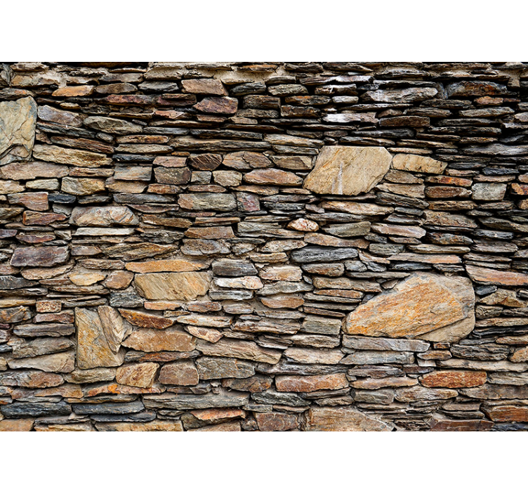Mural stone wall organic rock surface - TenStickers
