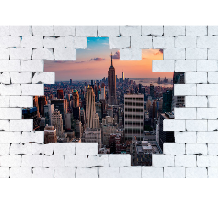 Wall mural new york skyline at sunset - TenStickers