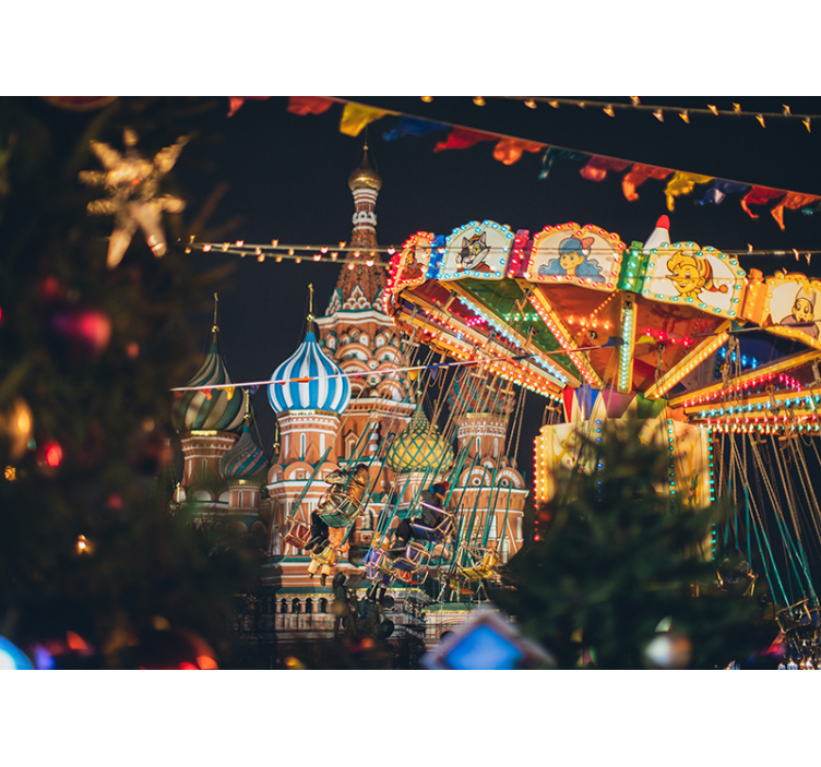 St. Basil's Carnival city wall mural - TenStickers