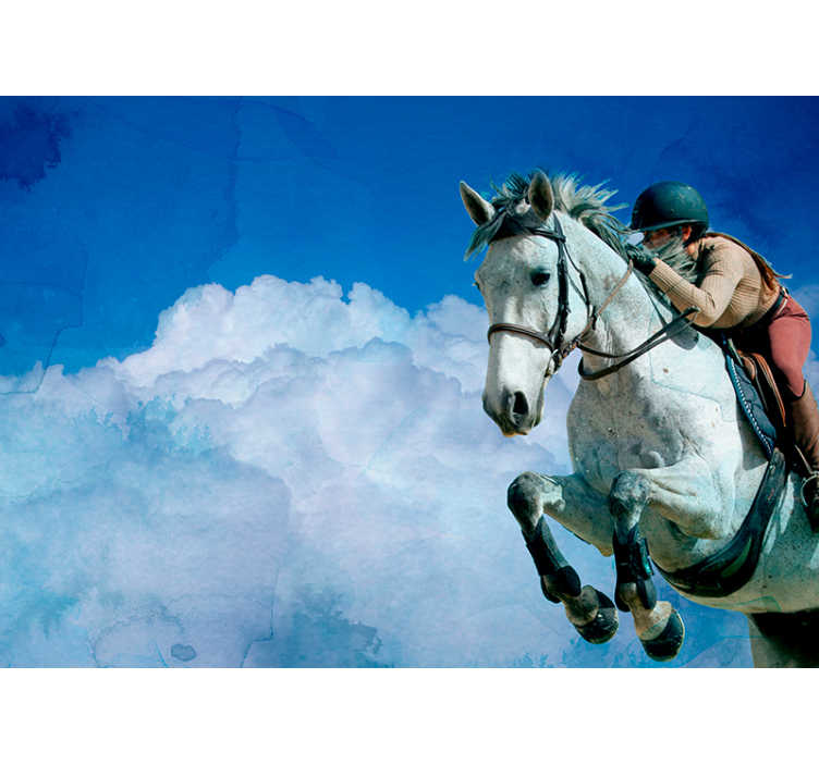 Jumping Horse Athlete animals wall mural - TenStickers