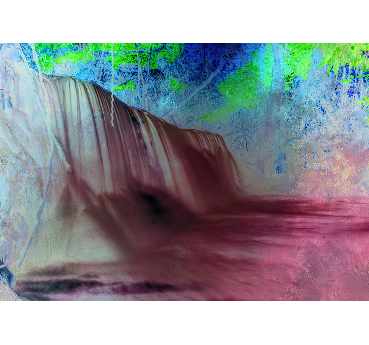 Tranquil Waterfall Scene wall mural waterfall - TenStickers