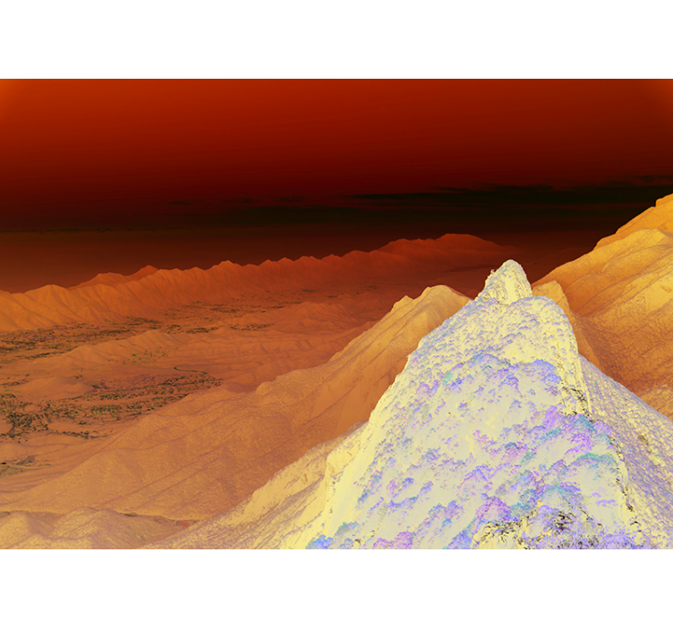 Landscape wall mural stunning mountain range view - TenStickers