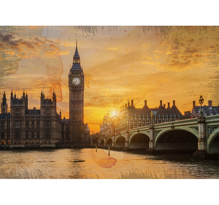 Wall mural london historic london sunset - TenStickers