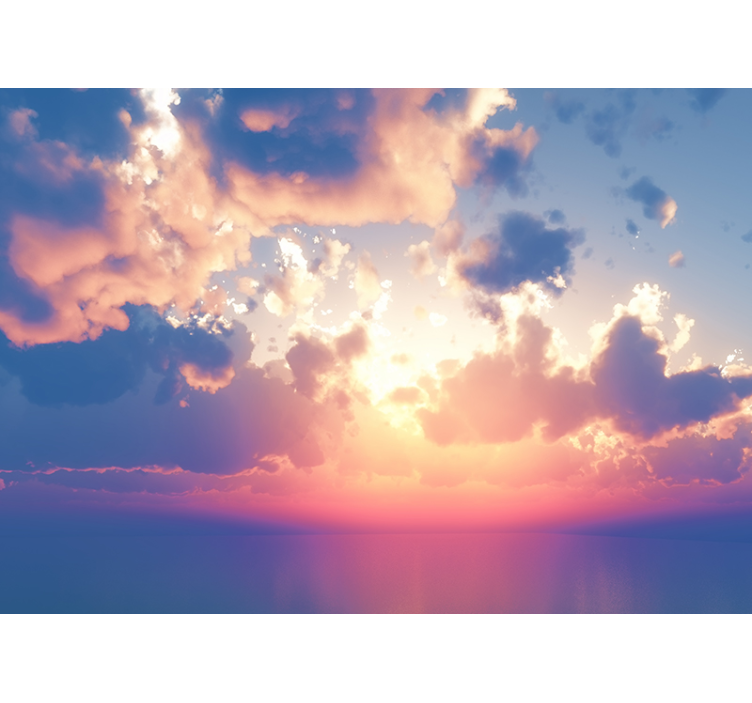 Sky wall mural sunset cloudscape - TenStickers