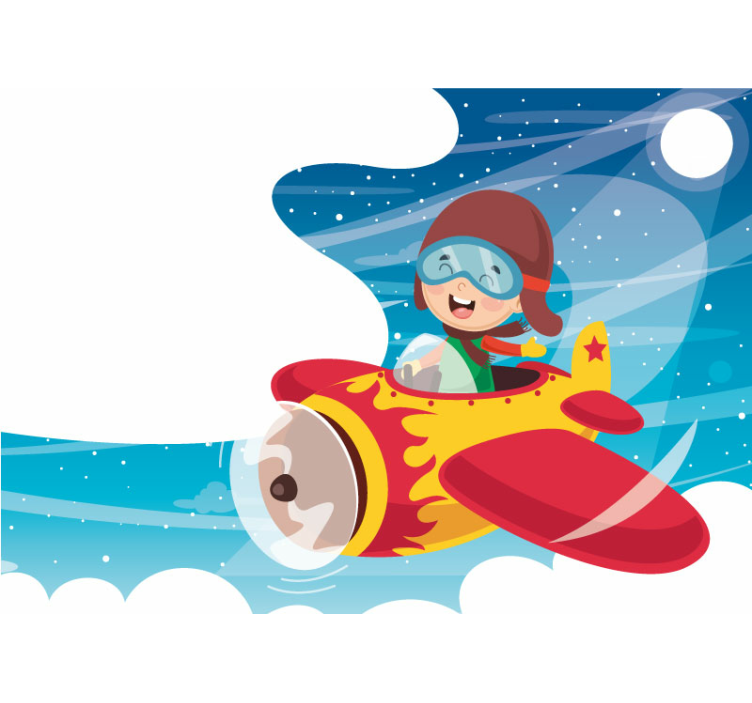 Playful Kid Adventure romantic wall mural - TenStickers