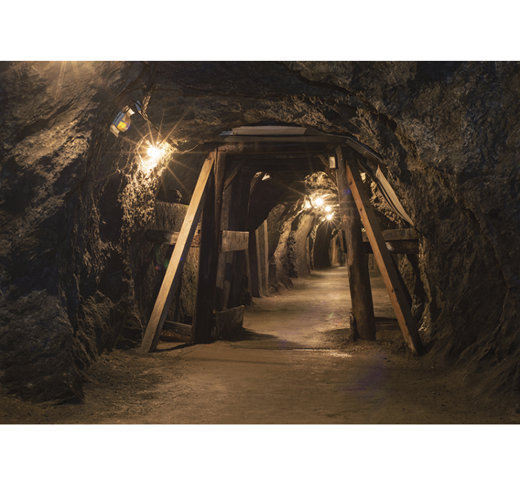 Landscape wall mural cave passageway view - TenStickers