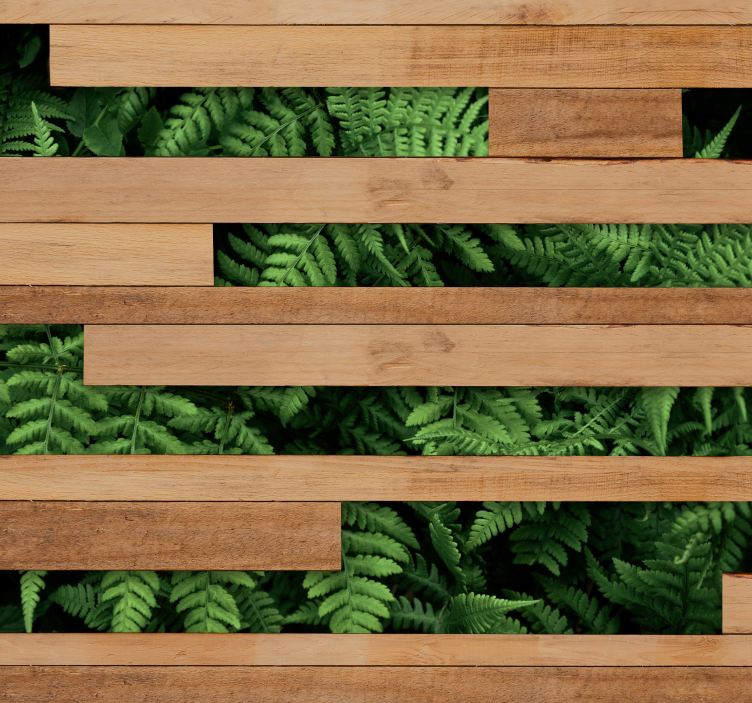plant wall Wood Wall Mural - TenStickers