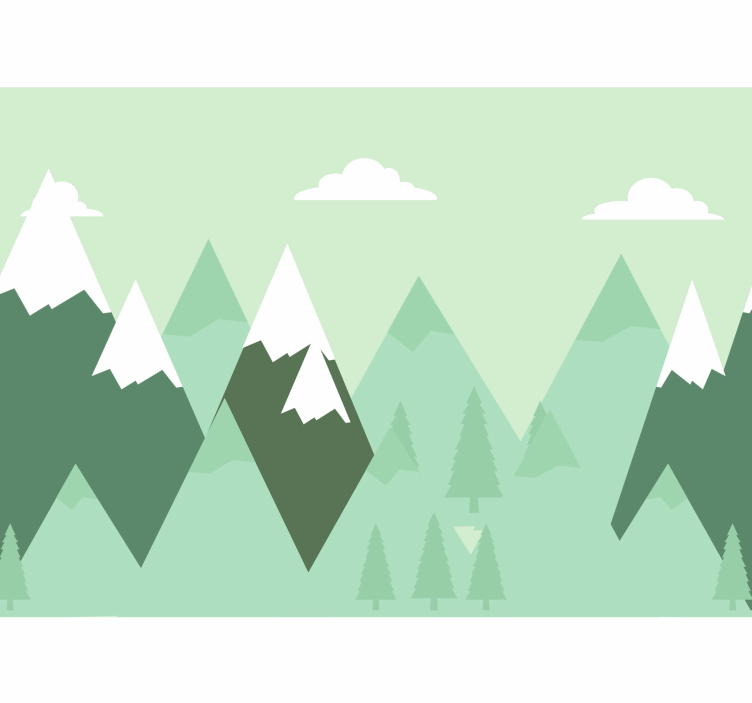 Wall mural mountain scenic view - TenStickers
