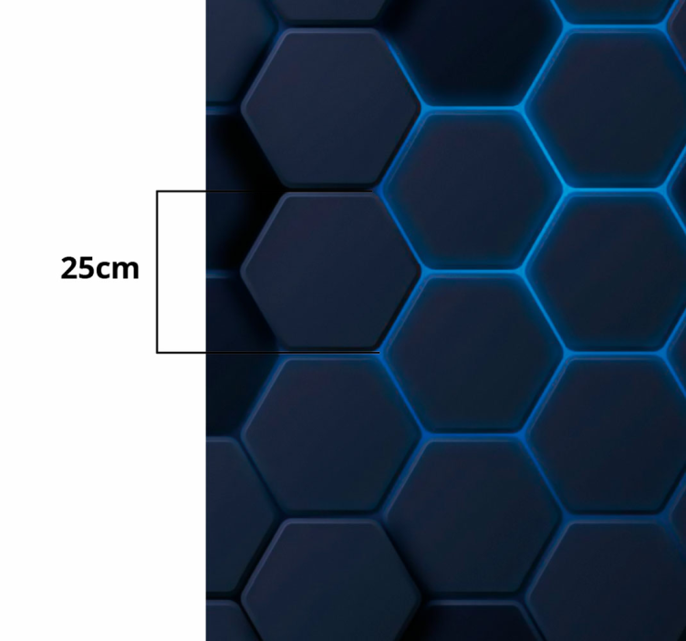 Texture wall mural in hexagonal patterned colors - TenStickers