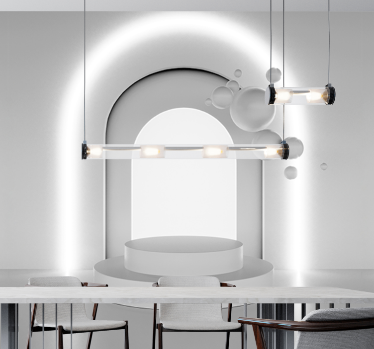 Abstract wall mural geometric arch design - TenStickers