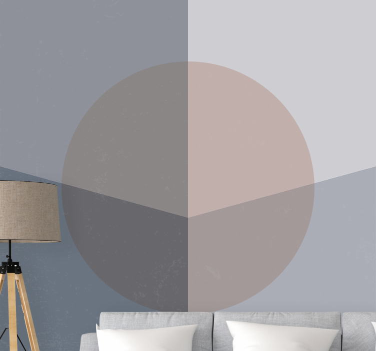Abstract wall mural geometric circular design - TenStickers