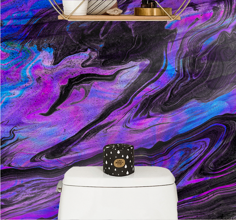 Abstract wall mural swirling purple patterns - TenStickers