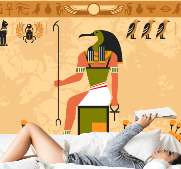 Animals wall mural egyptian god thoth - TenStickers