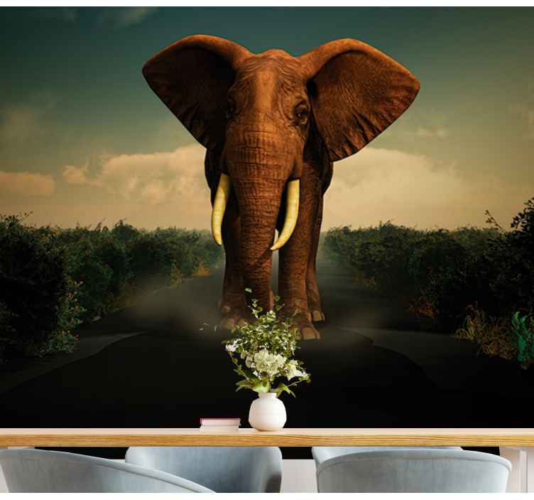 Animals wall mural majestic elephant design - TenStickers