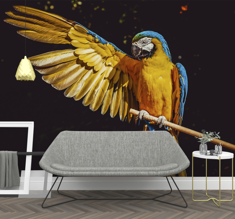 Animals wall mural majestic parrot display - TenStickers